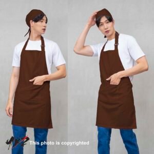 Apron full body coklat tua dan topi pirates