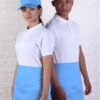color half apron biru muda