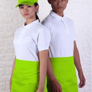 color half apron hijau muda