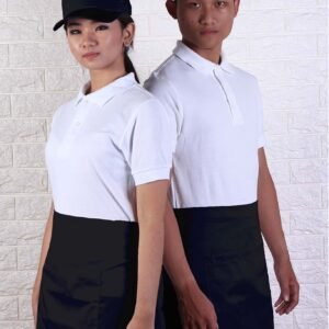 color half apron hitam