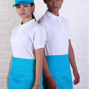 color half apron turkis