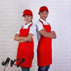 Apron & Topi Merah