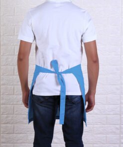 apron pinggang belakang biru muda