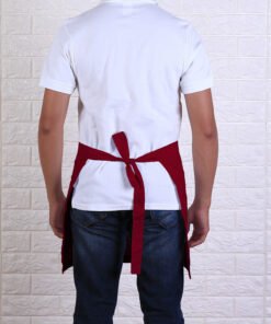 apron pinggang belakang maroon