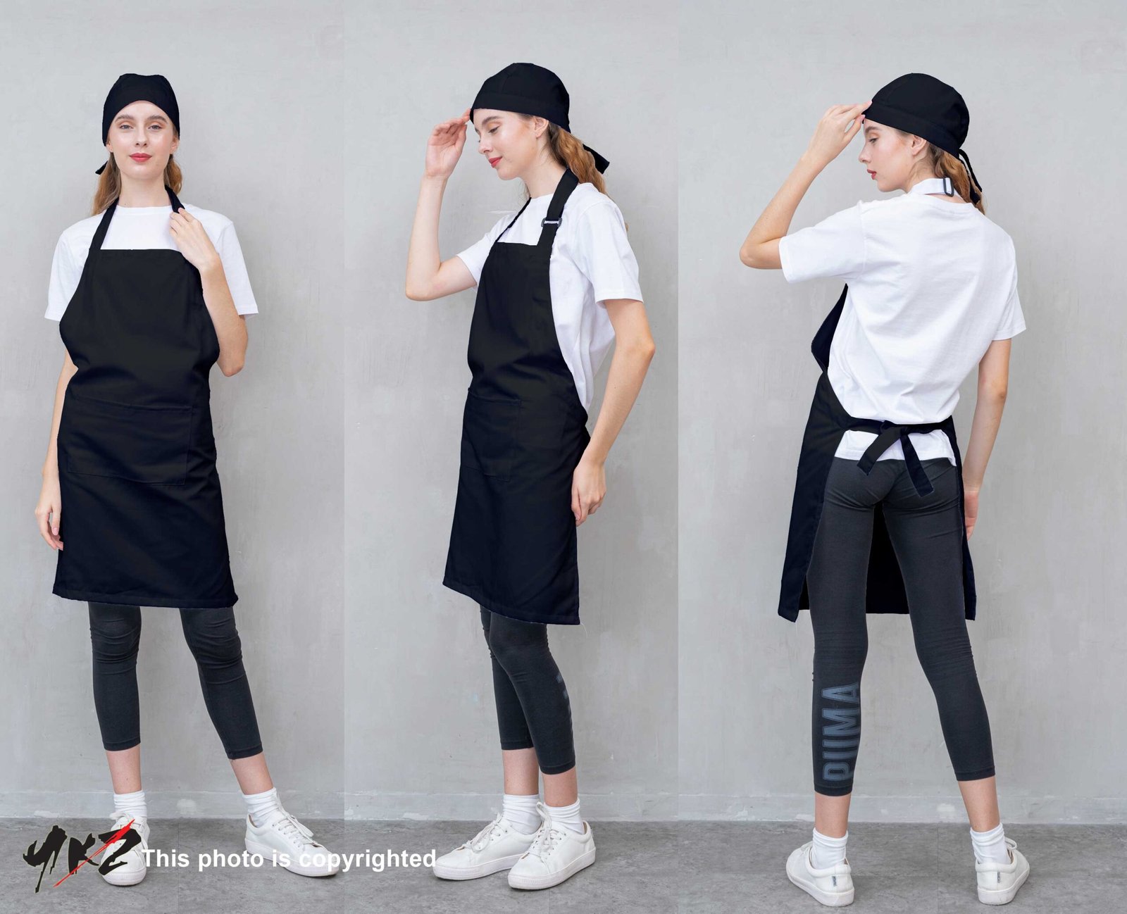 apron polos hitam apron barista hitam black topi pirates topi koki chef jepang hitam black