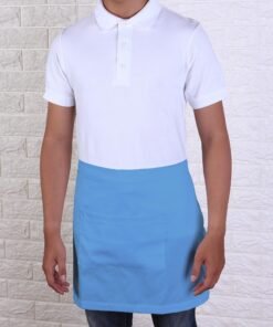 celemek pingang waitersbiru muda
