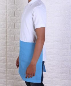 celemek setengah badan samping biru muda