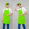 dio apron polos hijau muda