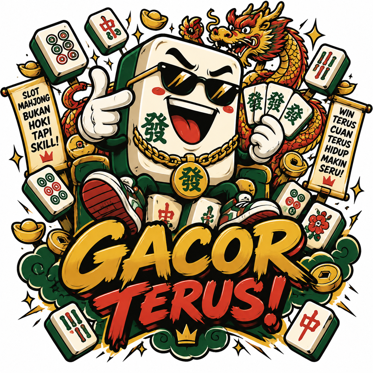 Kaos Mahjong GACOR TERUS - Gambar 2