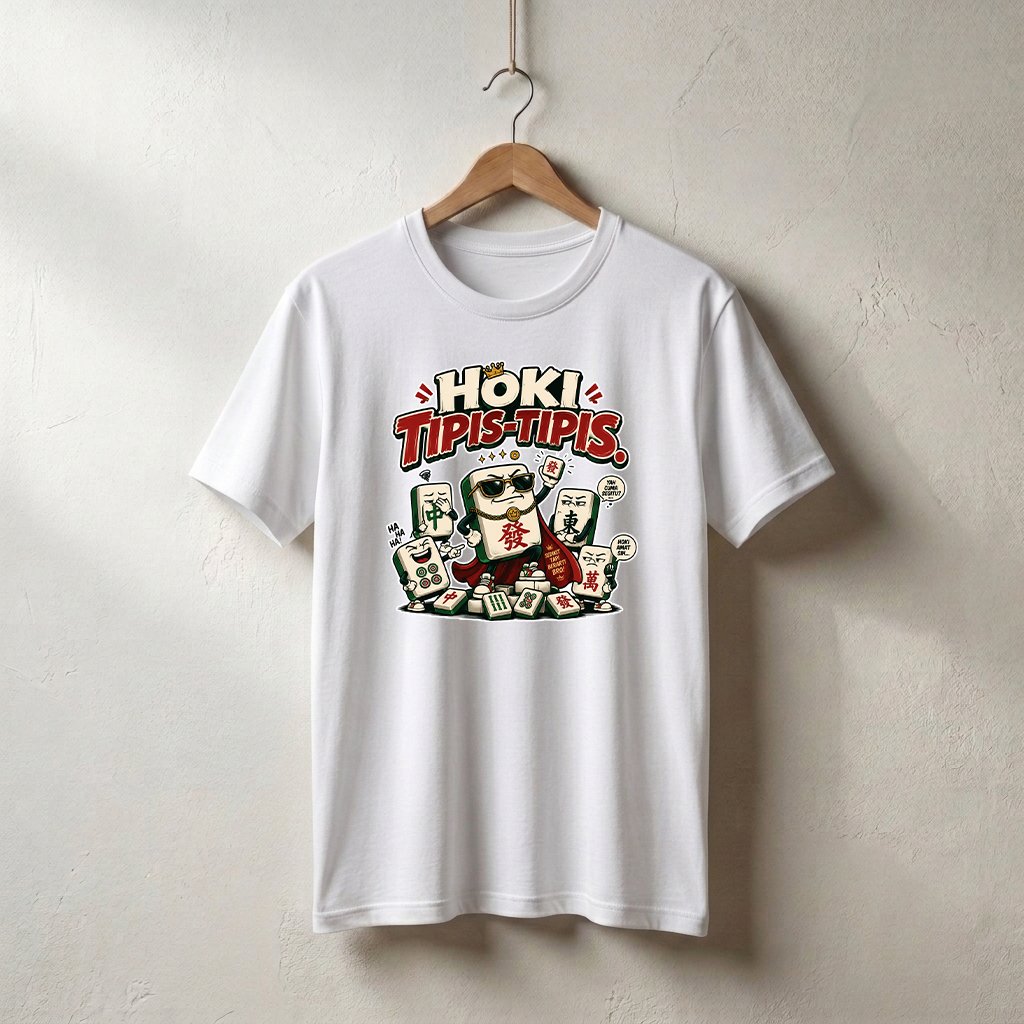 Kaos Mahjong HOKI TIPIS-TIPIS - Gambar 4