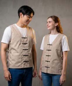 Chinese vest All size Kream Rompi mahjong