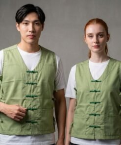 Chinese vest All size Hijau Sage Rompi mahjong