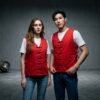 Chinese vest All size merah Rompi mahjong